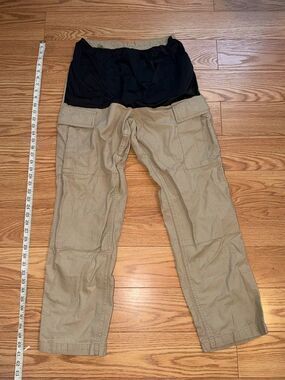 y2k khaki maternity cargo pants